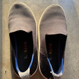 Rothy's Kids The Kids Sneakers size 2 black good condition